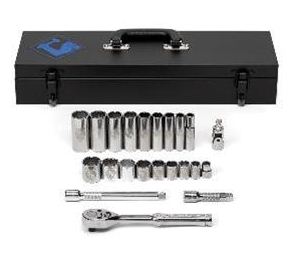 22 Piece 3/8" Drive 12 Point Socket Set with Box