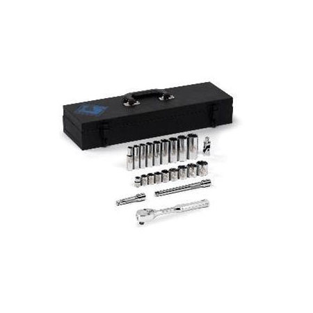 22 Piece 3/8" Drive 6 Point Socket Set with Armstrong Maxx