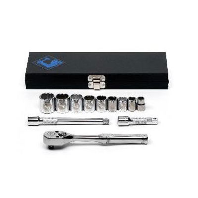 12 Piece 3/8" Drive 12 Point Socket Set