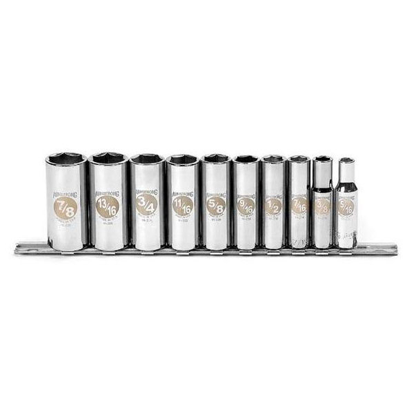 10 Piece 3/8" Drive 6 Point Socket Set