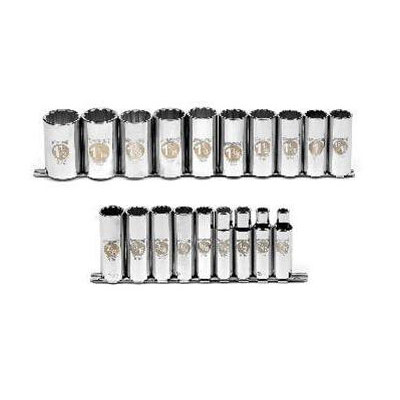 19 Piece 1/2" Drive 12 Point Deep Socket Set