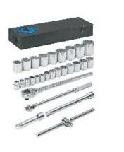 29 Piece 1" Drive 12 Point Deep Socket Set