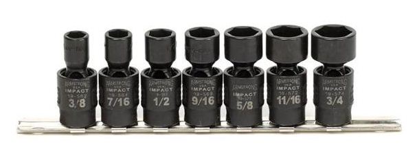7 Piece 3/8" Drive 6 Point Armstrong Maxx Universal Impact Socke