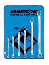 6 Piece 12 Point Full Polish 45 Degree Offset Box Wrench Set