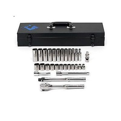 28 Piece 3/8" Drive 12 Point Metric Socket Set