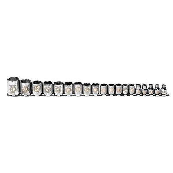 19 Piece 3/8" Drive 6 Point Metric Socket Set