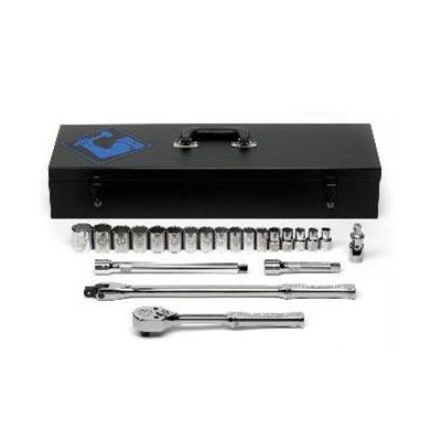 22 Piece 1/2" Drive 12 Point Metric Socket Set