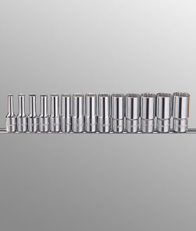 14 Pc 3/8" Drive SAE Deep Hand Socket Set 12 Pt