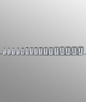 16 Pc 3/8" Drive Metric Hand Socket Set 12 Pt
