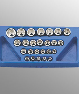 25 Pc 1/2" Drive Metric Hand Socket Set