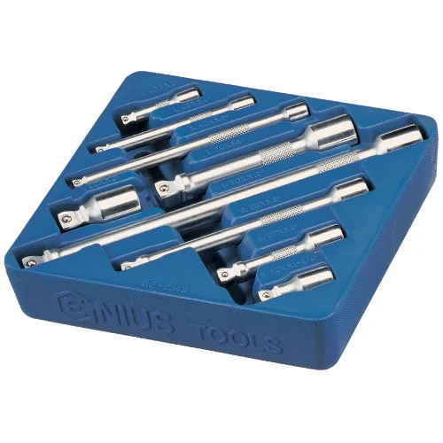(image for) 9 Pc 1/4,3/8 & 1/2" Drive Wobble Extension Bar Set