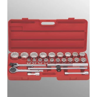 (image for) 25 Pc 3/4" Drive SAE Hand Socket Set (12 Pt)