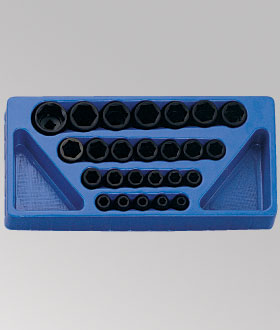 25 Pc 1/2" Drive Metric Impact Socket Set