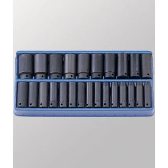 (image for) 25 Pc 1/2" Drive Metric Deep Impact Socket Set