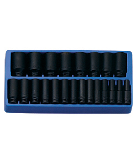 22 Pc 1/2" Drive SAE Deep Impact Socket Set