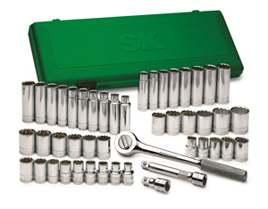 47 Piece 1/2" Drive 6 Point Standard and Deep Fractional & Metri