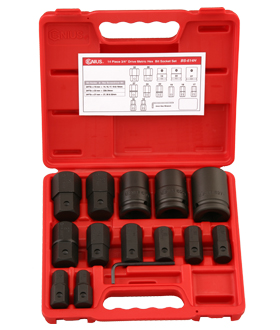 3/4 Inch Drive Metric Hex Bit Socket Set 14 Pc