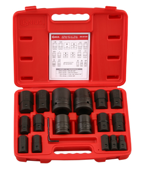 18 Pc 3/4" Drive SAE Hex Bit Socket Set