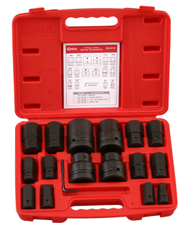 17 Pc 1" Drive SAE Hex Bit Socket Set