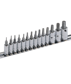 14 Pc 1/4 & 3/8" Drive Star Bit Socket Set