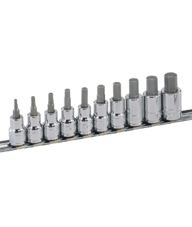 10 Pc 3/8" Drive SAE Hex Bit Socket Set