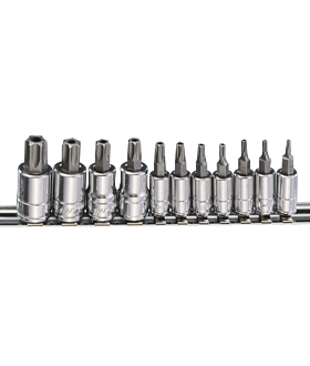 11 Pc 1/4 & 3/8" Drive Pentacle Bit Socket Set