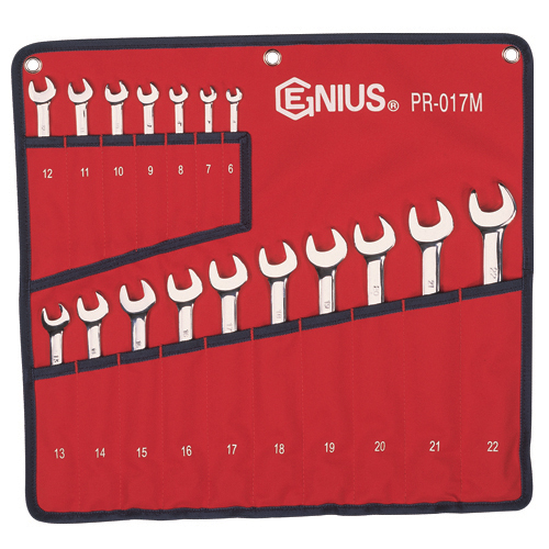 17 Pc Metric Combination Wrench Set