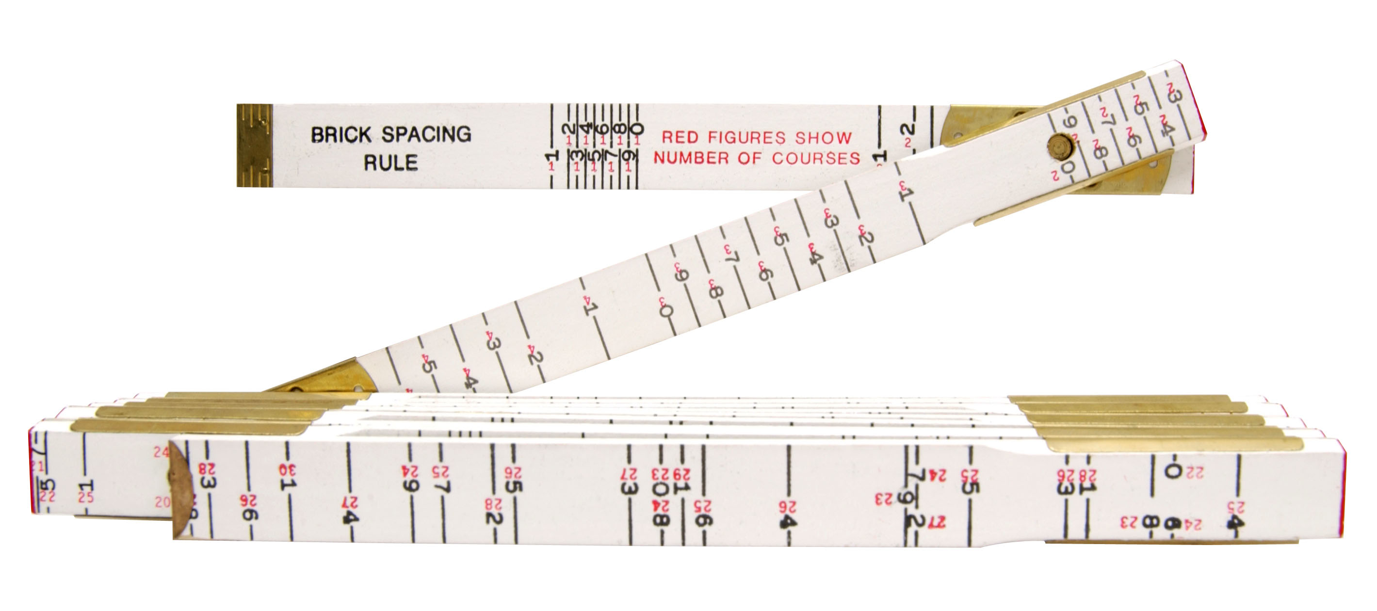 6' x 5/8" Brick Masons Wood Rule Red End(R)