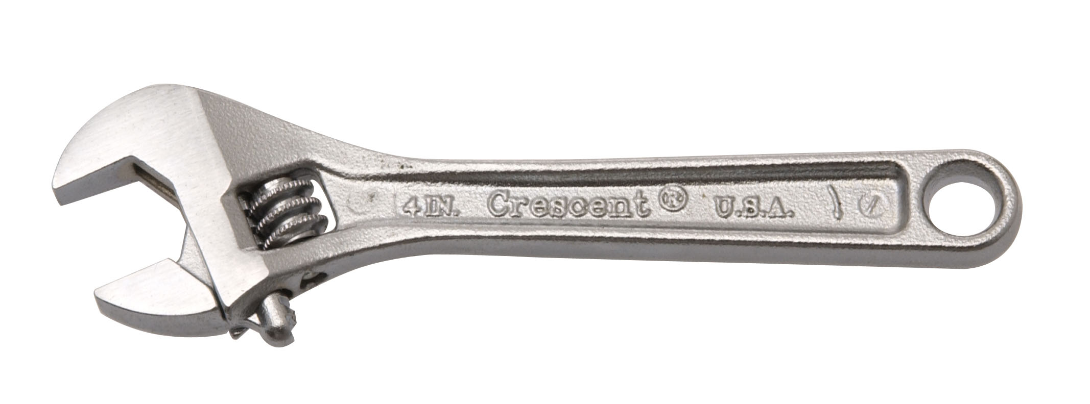 4" Chrome Finish Adjustable Wrench