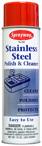 Sprayway Stainless Steel Polish & Cleaner - 12 Cans/Case