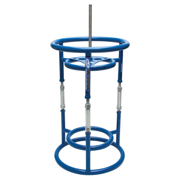 Motorcycle Tire Station - Tire Changing Stand and Air Tank Holde