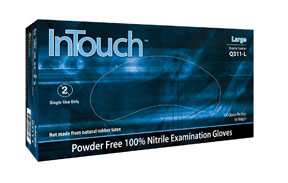 InTouch Nitrile PF Gloves 100/Box Large