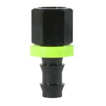 Push Lock Hose Barb Fitting 3/8 x 1/4 Inch FNPT Black Bulk