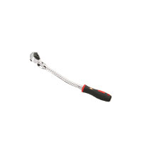 3/8 Inch Drive Bent Handle Flex Head Ratchet w Comfort Handle