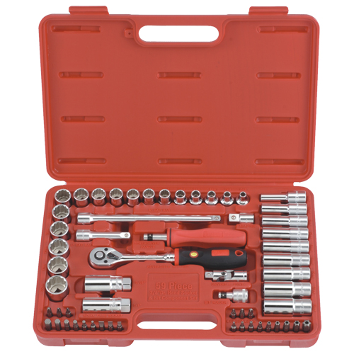 59PC 3/8" Dr. Metric Hand Socket(12Pt.) & Bit Set