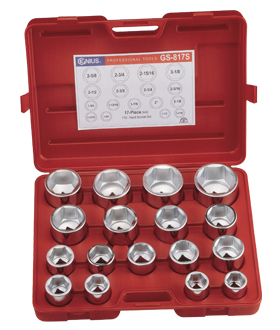 17PC 1" Dr. Metric Hand Socket Set