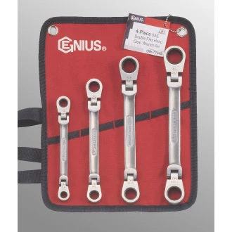 (image for) 4PC SAE Double Flex Head Gear Wrench Set