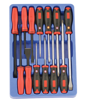 13PC Pry Bar, Corbon Scraper & Tang-Thru Screwdriver Set