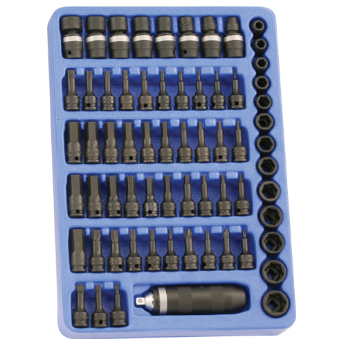 65PC 3/8" Dr. Head Driver & Impact Socket Set