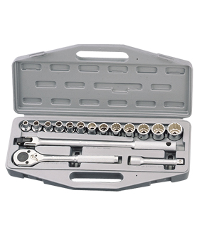 16PC 1/2" Dr. 12-pt. Metric Hand Socket Set