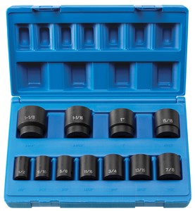 1/2" Drive 8-Point Standard Length Fractional Impact Socket Set