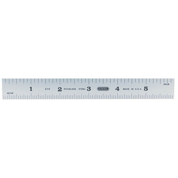 6 Metal Span Ruler with Stud-33-56-06