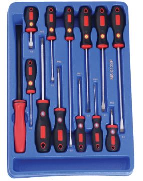 13 Piece Slotted and Philips Screwdriver Set