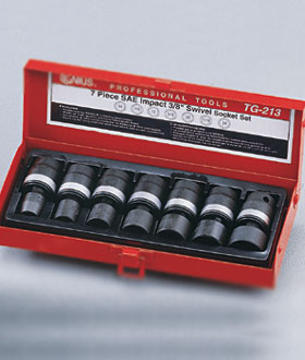 7 Piece 3/8" Drive Metric Swivel Impact Socket Set