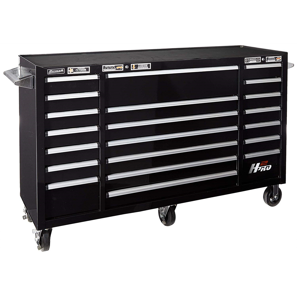 72" H2Pro Series 10 Drawer Top Chest Red