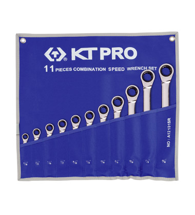 11PC SAE Combination Speed Wrench Set - 12PT Precision Tools