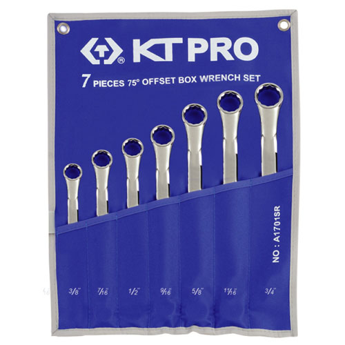 7PC. 75? Offset Box Wrench SAE Set 12pt.