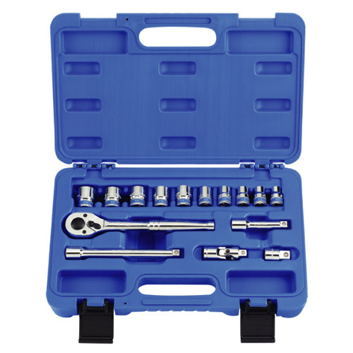 3/8" Drive 15 Piece Metric Socket Set 12 Point