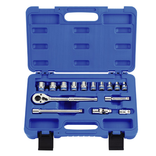 3/8" Drive 15 Piece Socket Set Metric 6 Point