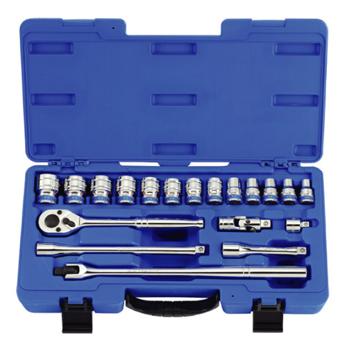1/2" Drive 19 Piece Socket Set Metric 6 Point